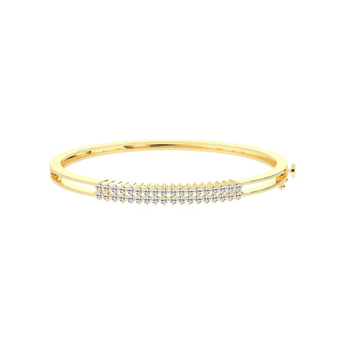Miri 125Ct Two Row Round Cut Kada Lab Diamond Bracelet