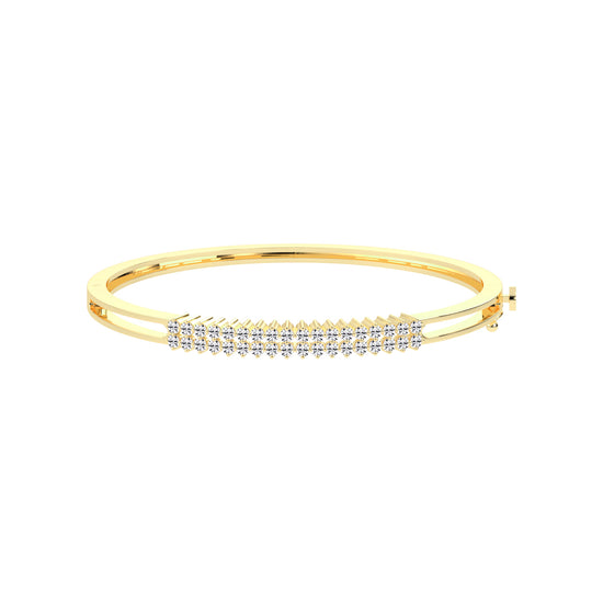 Miri 125Ct Two Row Round Cut Kada Lab Diamond Bracelet