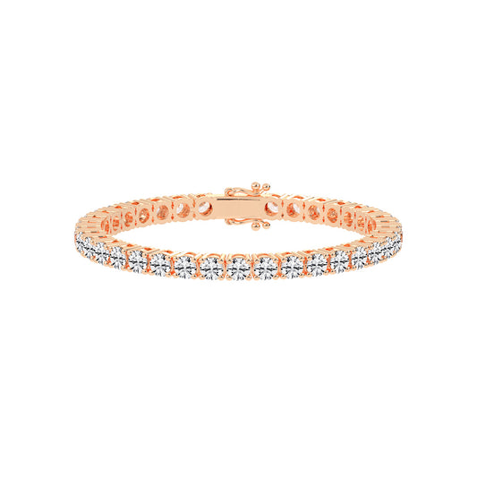 Fiara 115Ct Shared Prong Round Cut Tennis Lab Diamond Bracelet
