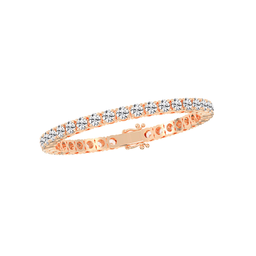 Fiara 115Ct Shared Prong Round Cut Tennis Lab Diamond Bracelet