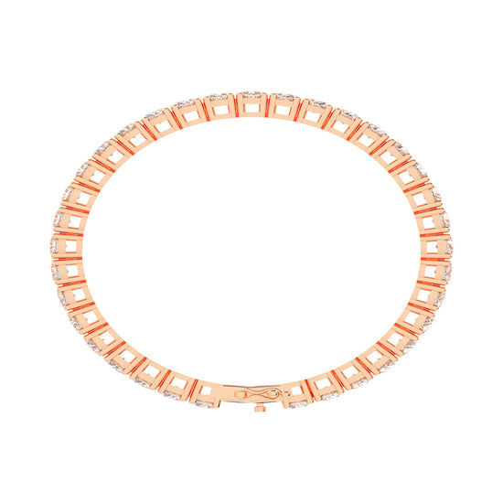 Fiara 115Ct Shared Prong Round Cut Tennis Lab Diamond Bracelet