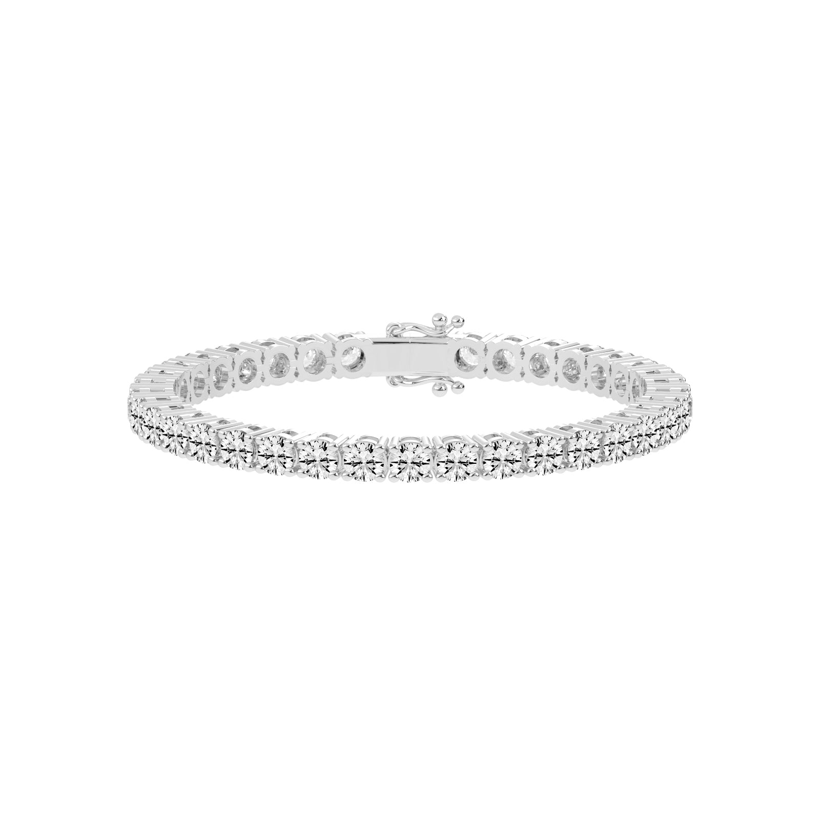 Fiara 115Ct Shared Prong Round Cut Tennis Lab Diamond Bracelet