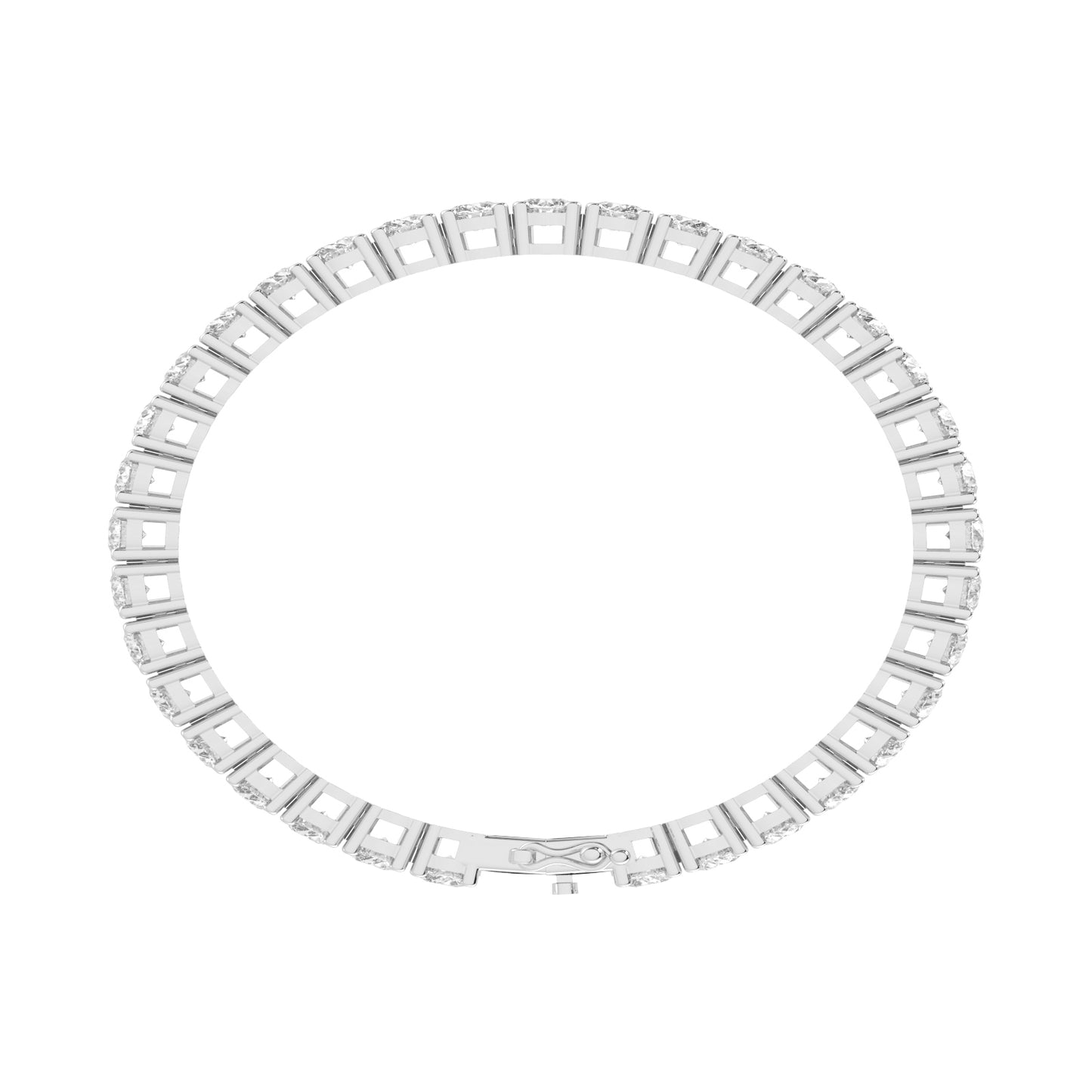 Fiara 115Ct Shared Prong Round Cut Tennis Lab Diamond Bracelet