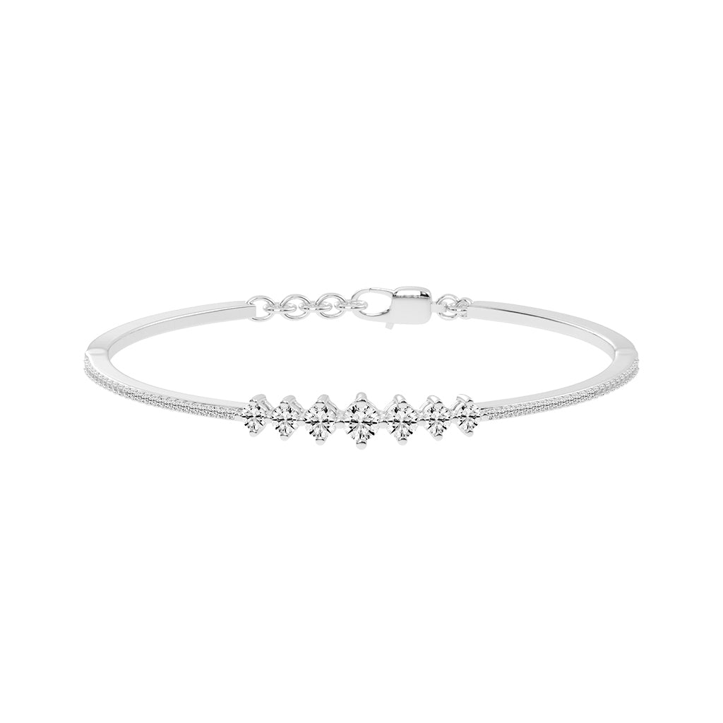 Zaira 15Ct Round Cut Kada Lab Diamond Bracelet