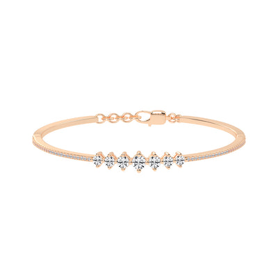 Zaira 15Ct Round Cut Kada Lab Diamond Bracelet
