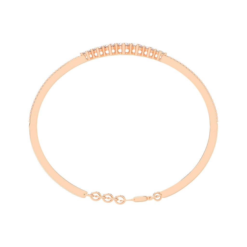 Zaira 15Ct Round Cut Kada Lab Diamond Bracelet