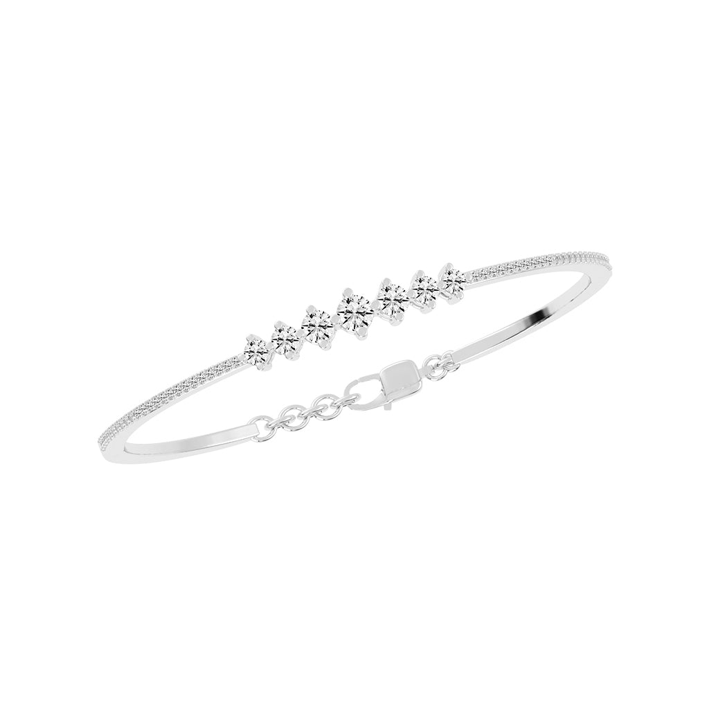 Zaira 15Ct Round Cut Kada Lab Diamond Bracelet