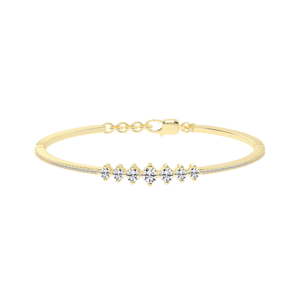 Zaira 15Ct Round Cut Kada Lab Diamond Bracelet
