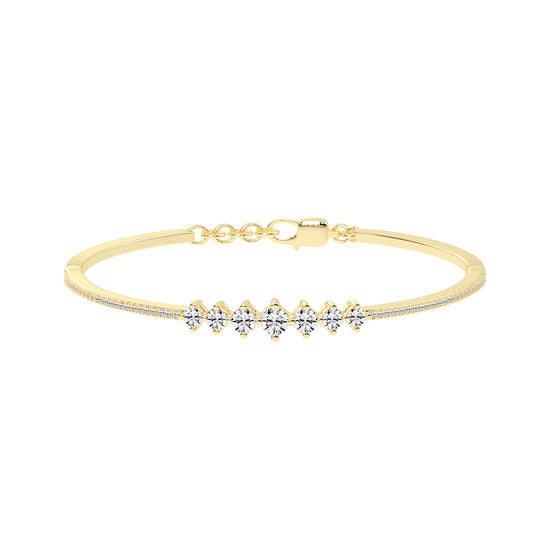 Zaira 15Ct Round Cut Kada Lab Diamond Bracelet