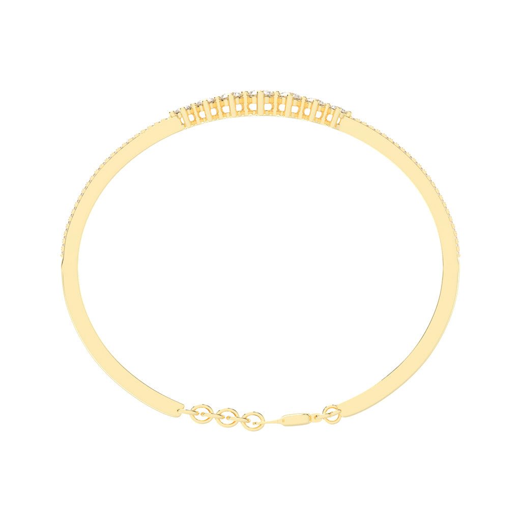 Zaira 15Ct Round Cut Kada Lab Diamond Bracelet