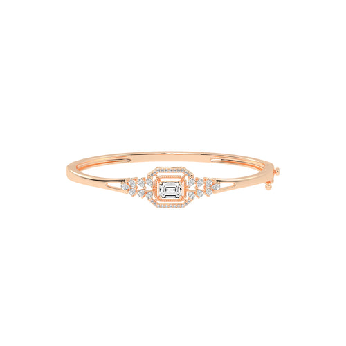 Daria Split Shank Emerald Cut Kada Lab Diamond Bracelet