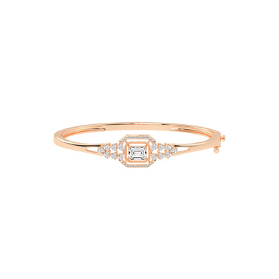 Daria Split Shank Emerald Cut Kada Lab Diamond Bracelet