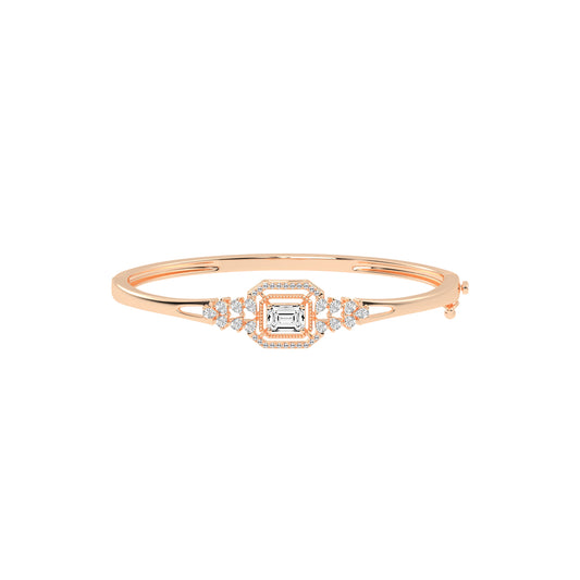 Daria Split Shank Emerald Cut Kada Lab Diamond Bracelet