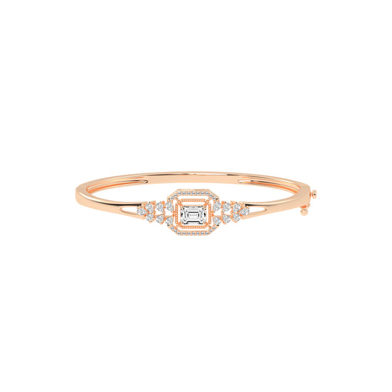 Daria Split Shank Emerald Cut Kada Lab Diamond Bracelet