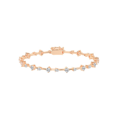 Ivory Diamond Round Cut Delicate Lab Diamond Bracelet
