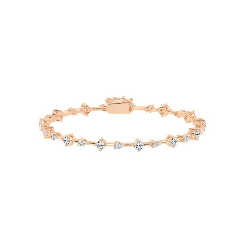 Ivory Diamond Round Cut Delicate Lab Diamond Bracelet