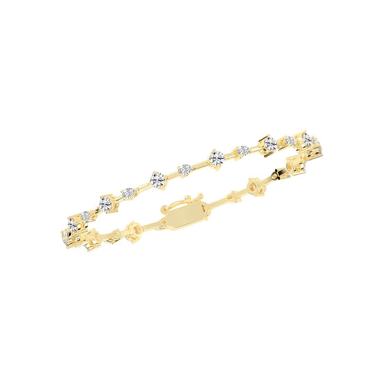 Ivory Diamond Round Cut Delicate Lab Diamond Bracelet