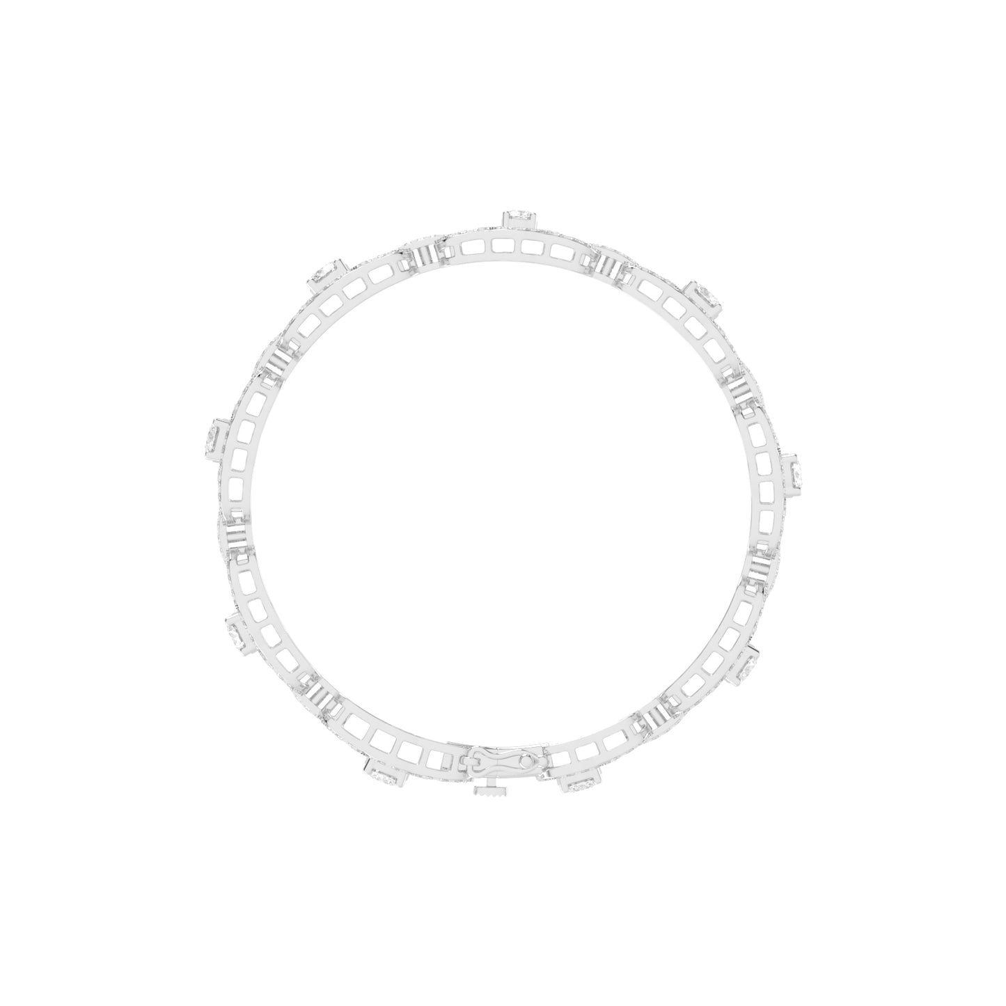 Lumin 375Ct Round Cut Fancy Lab Diamond Bracelet