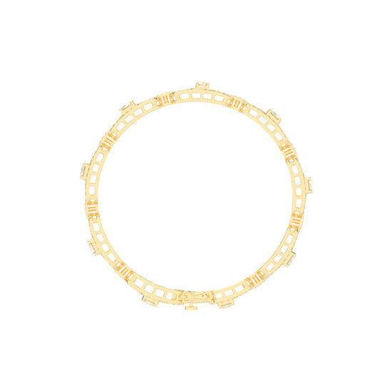 Lumin 375Ct Round Cut Fancy Lab Diamond Bracelet