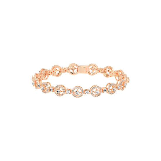 Anya 325Ct Studded Round Cut Fancy Lab Diamond Bracelet