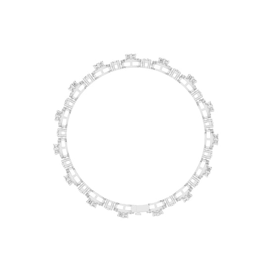Anya 325Ct Studded Round Cut Fancy Lab Diamond Bracelet