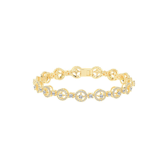 Anya 325Ct Studded Round Cut Fancy Lab Diamond Bracelet