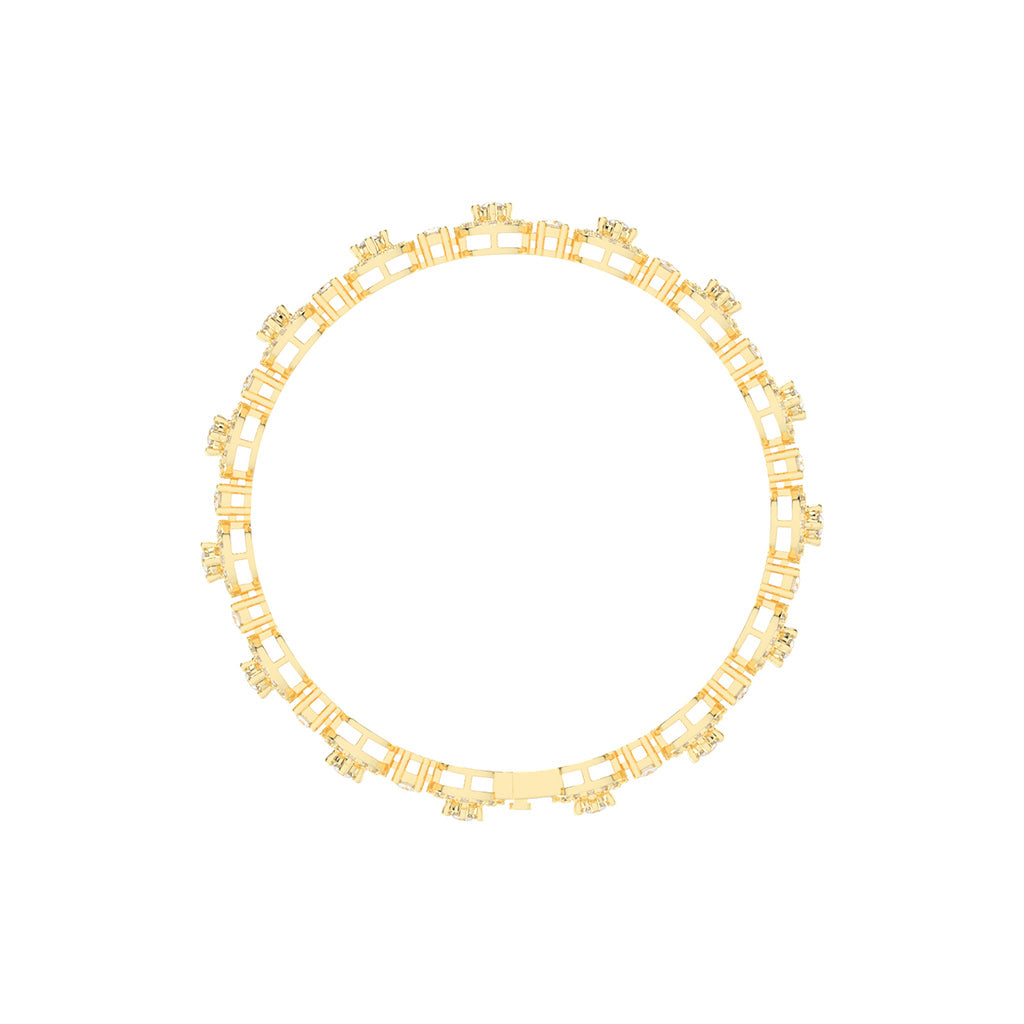 Anya 325Ct Studded Round Cut Fancy Lab Diamond Bracelet