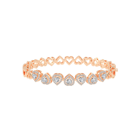 Celara Bezel Heart Cut Kada Lab Diamond Bracelet