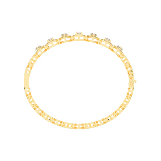 Celara Bezel Heart Cut Kada Lab Diamond Bracelet