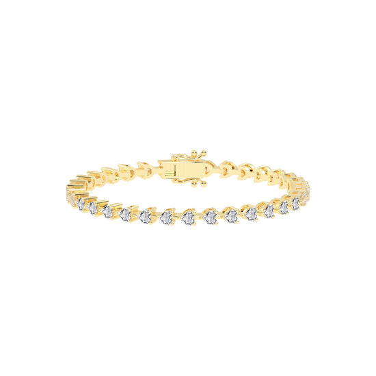 Nyssa Heart Cut Tennis Lab Diamond Bracelet