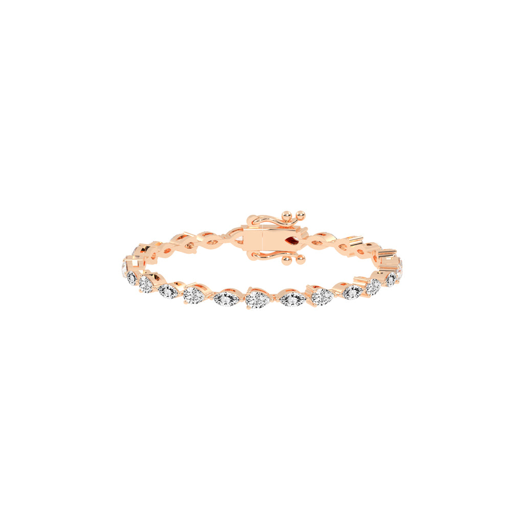 Rinna 375Ct Shared Setting Fancy Lab Diamond Bracelet