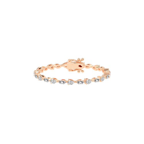 Rinna 375Ct Shared Setting Fancy Lab Diamond Bracelet