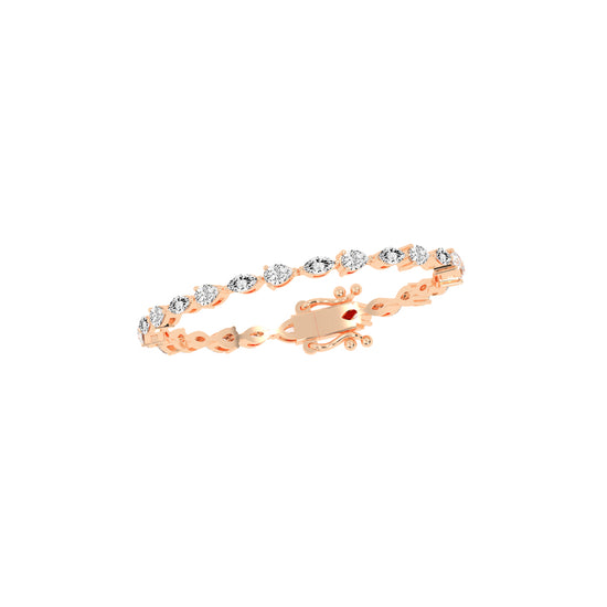 Rinna 375Ct Shared Setting Fancy Lab Diamond Bracelet