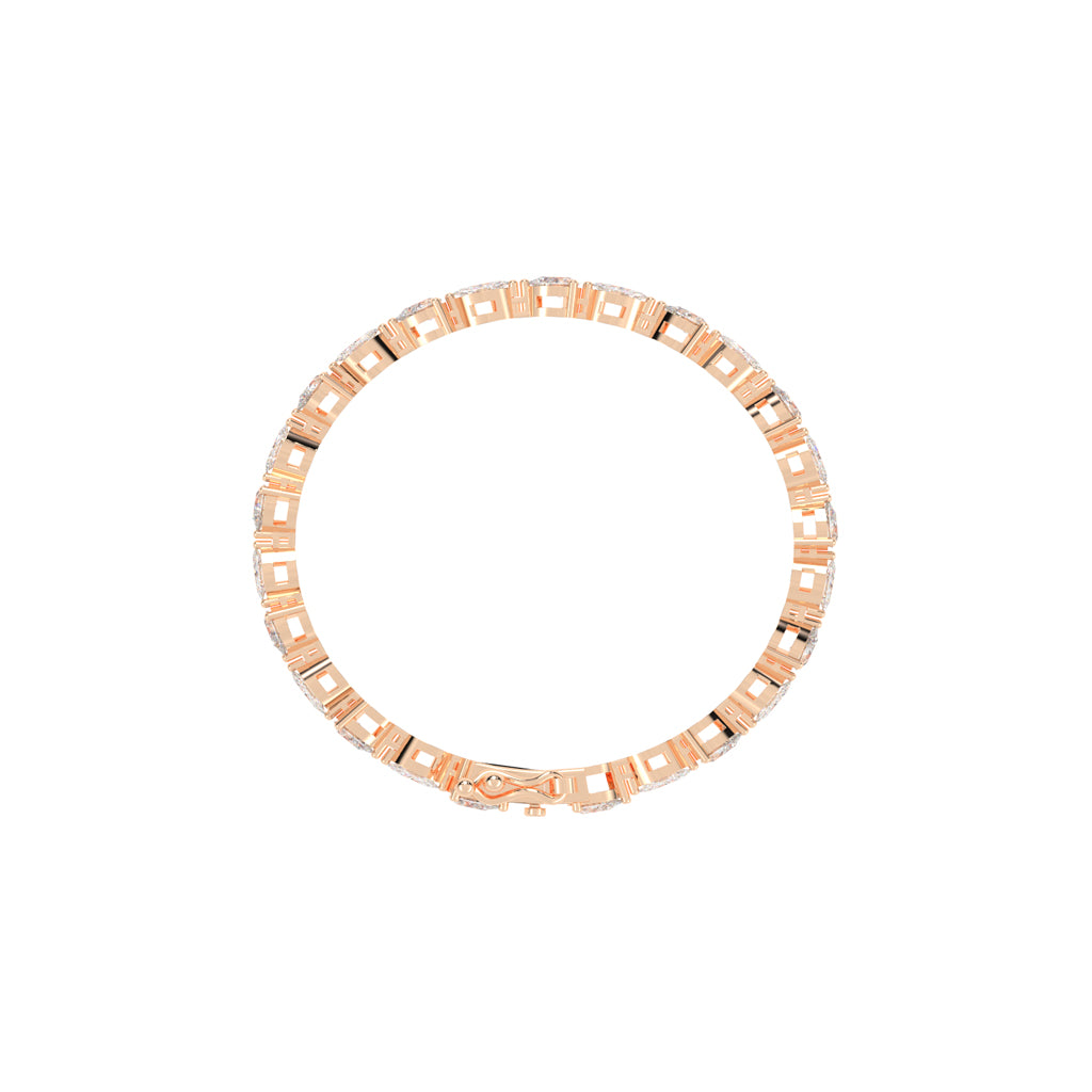 Rinna 375Ct Shared Setting Fancy Lab Diamond Bracelet