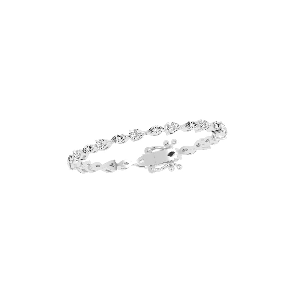 Rinna 375Ct Shared Setting Fancy Lab Diamond Bracelet