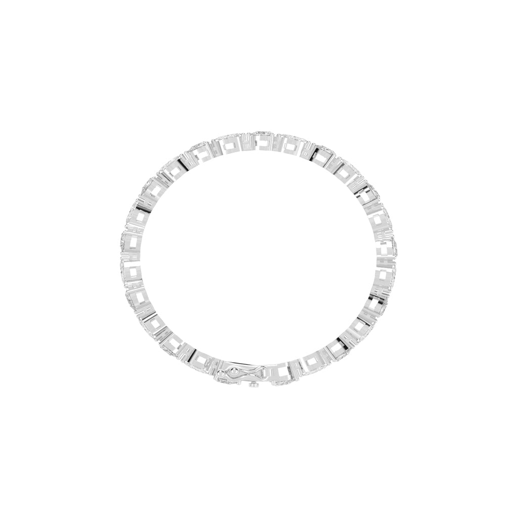 Rinna 375Ct Shared Setting Fancy Lab Diamond Bracelet