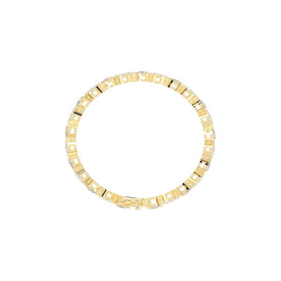 Rinna 375Ct Shared Setting Fancy Lab Diamond Bracelet