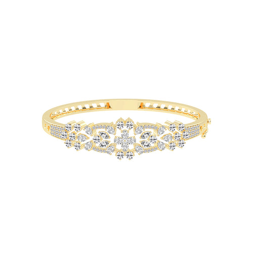 Sienna 375Ct Marquise Cut Kada Lab Diamond Bracelet