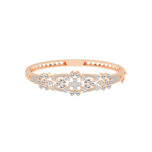 Sienna 375Ct Marquise Cut Kada Lab Diamond Bracelet