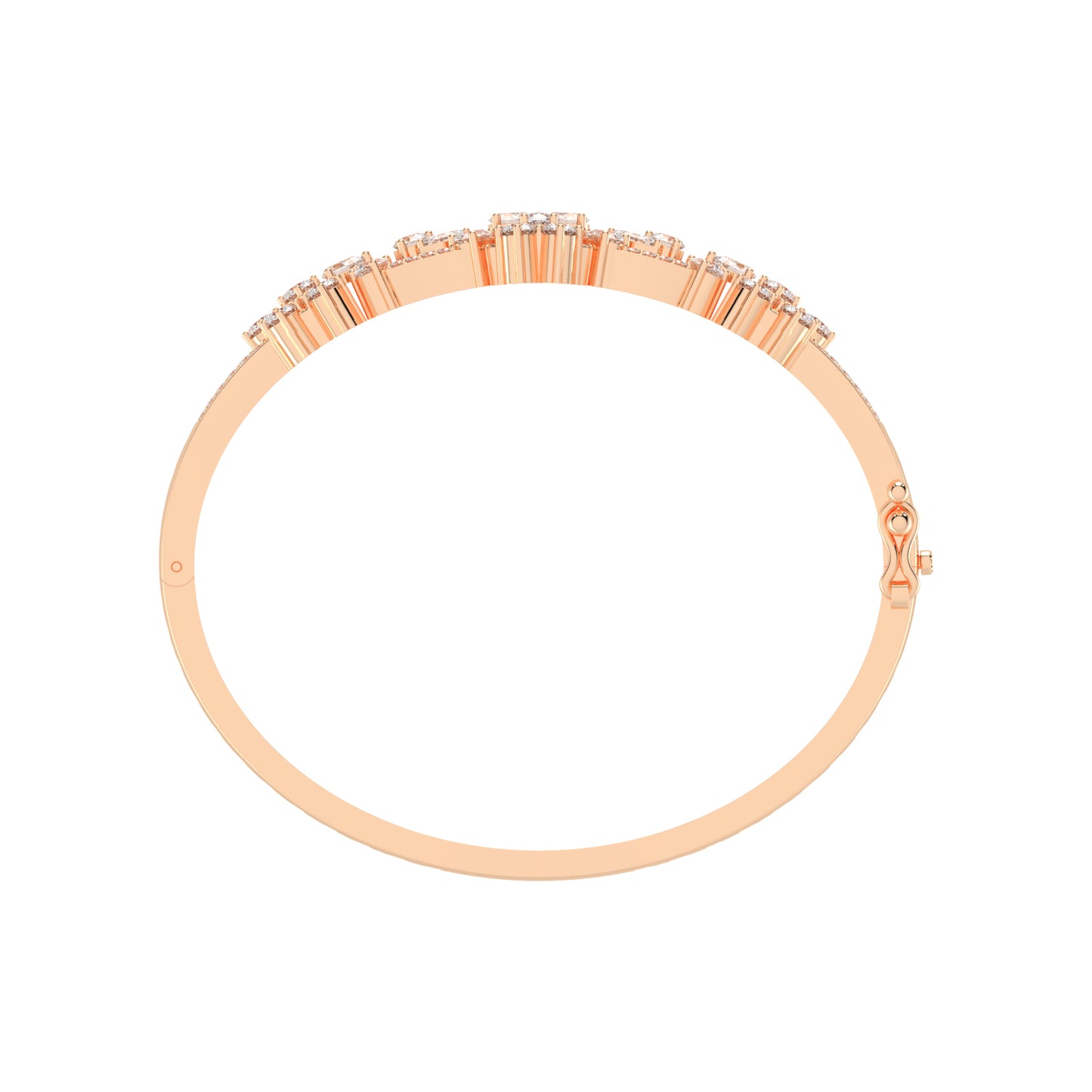 Sienna 375Ct Marquise Cut Kada Lab Diamond Bracelet
