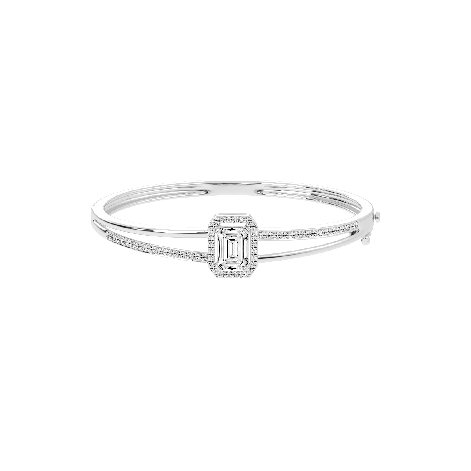 Amelina 425Ct Emerald Cut Kada Lab Diamond Bracelet
