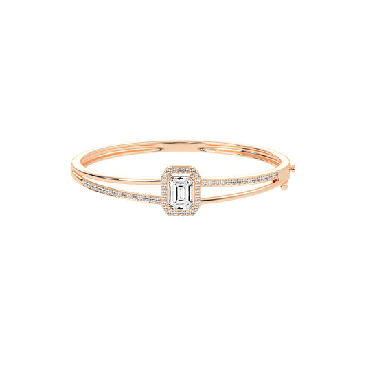 Amelina 425Ct Emerald Cut Kada Lab Diamond Bracelet