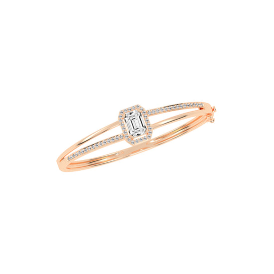 Amelina 425Ct Emerald Cut Kada Lab Diamond Bracelet