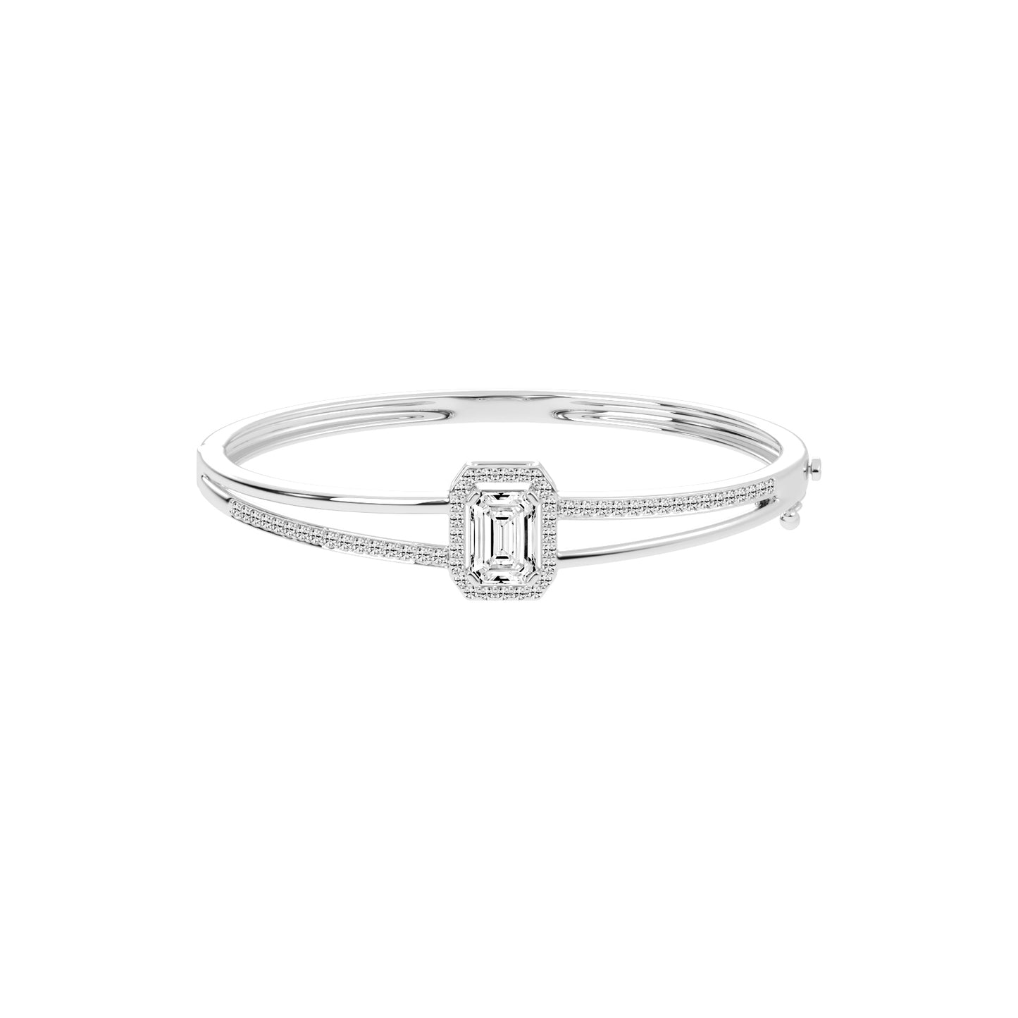 Amelina 425Ct Emerald Cut Kada Lab Diamond Bracelet