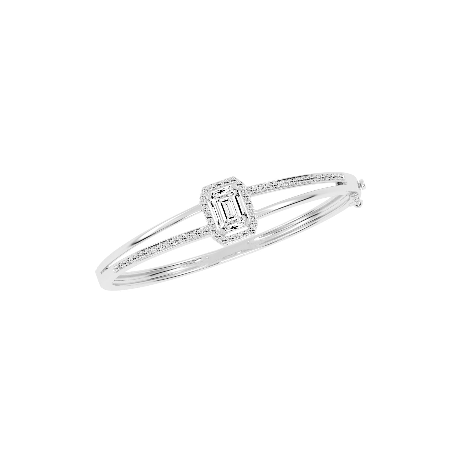 Amelina 425Ct Emerald Cut Kada Lab Diamond Bracelet