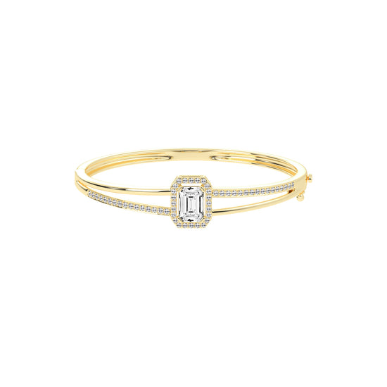 Amelina 425Ct Emerald Cut Kada Lab Diamond Bracelet