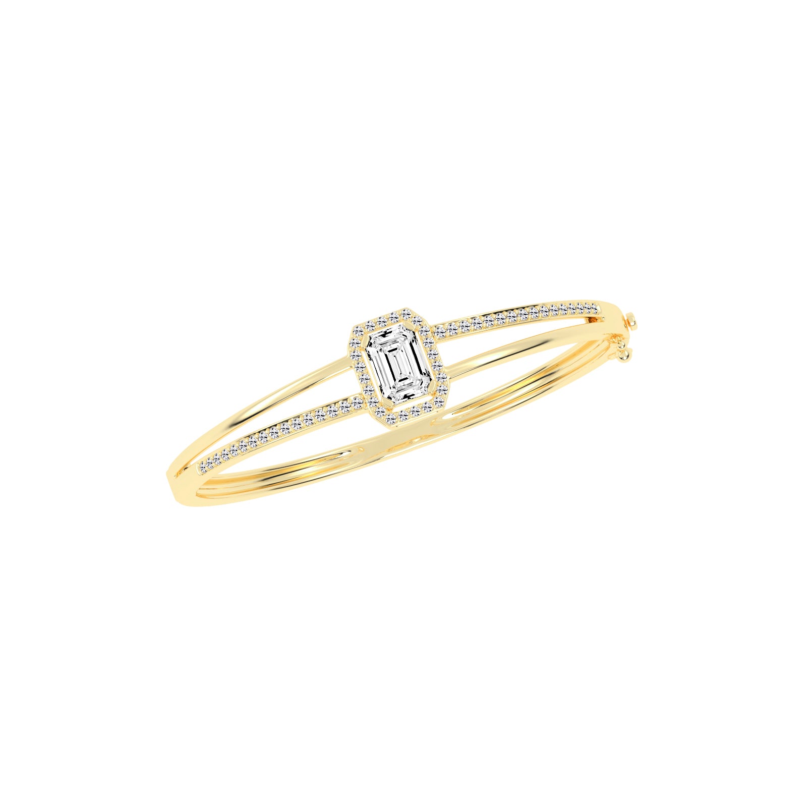 Amelina 425Ct Emerald Cut Kada Lab Diamond Bracelet