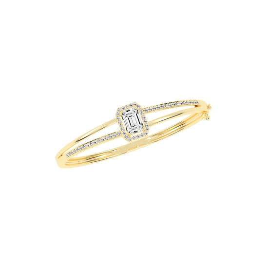 Amelina 425Ct Emerald Cut Kada Lab Diamond Bracelet