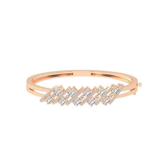 Avira 275Ct Split Emerald Cut Kada Lab Diamond Bracelet