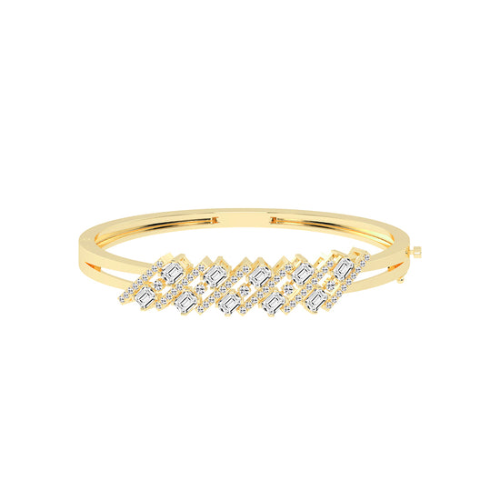 Avira 275Ct Split Emerald Cut Kada Lab Diamond Bracelet